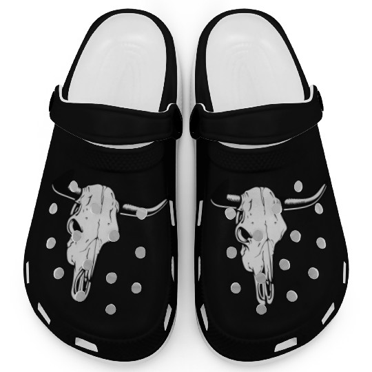 buffalo skull Clogs