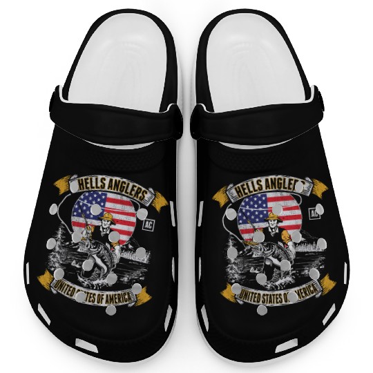 HELLS ANGLERS USA fishermen angler used look Clogs