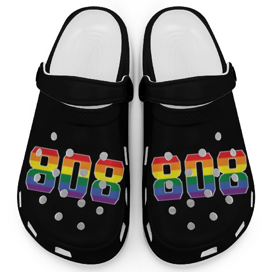 Gay Pride 808 Honolulu Area Code Clogs