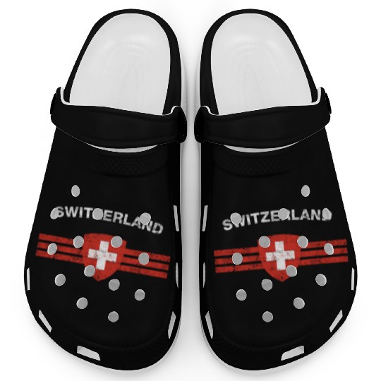 Swiss Flag Clogs - Swiss Emblem & Switzerland Flag