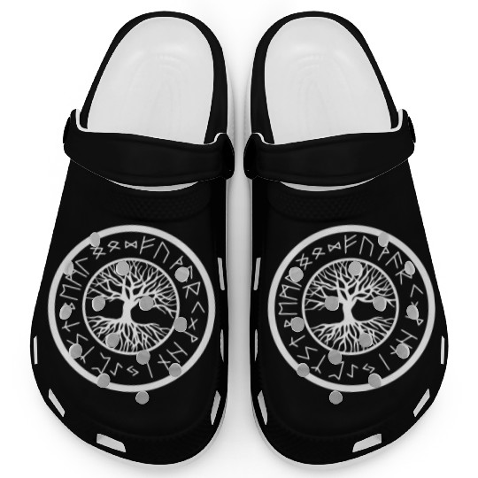 Viking - Yggdrasil Tree of Life with Norse Rune Clogs