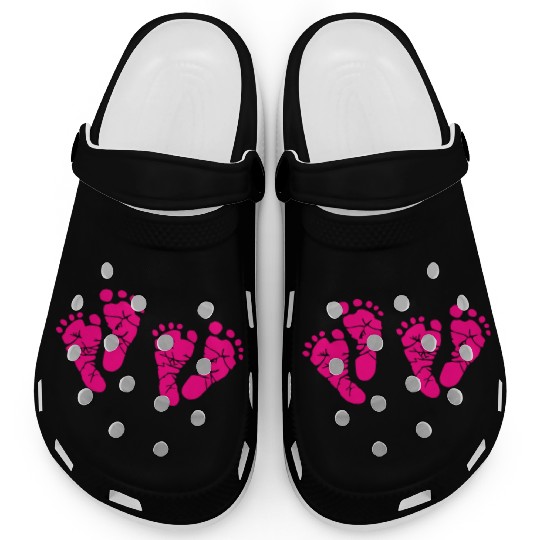 Twin Baby Feet - Pregnancy - Maternity - Mom to be Clogs
