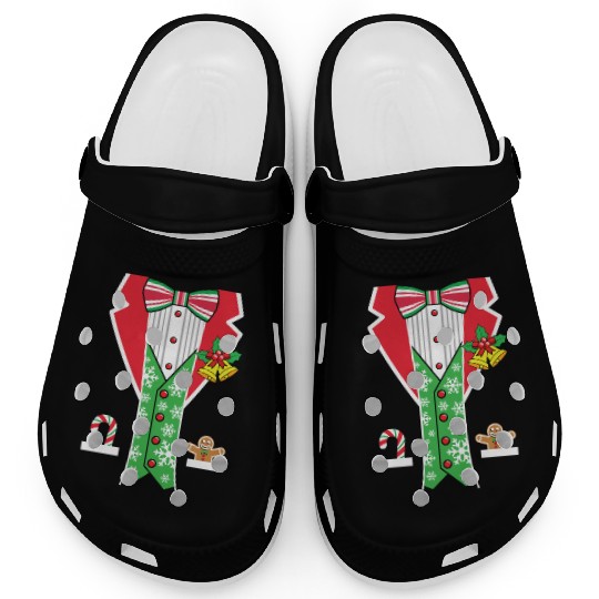 Christmas Tuxedo Clogs