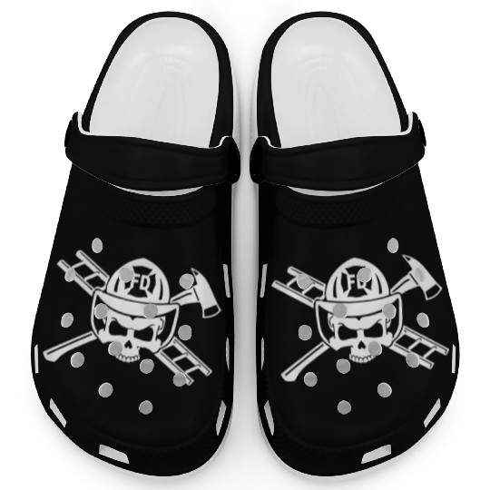 Firefighter Crossbones Clogs