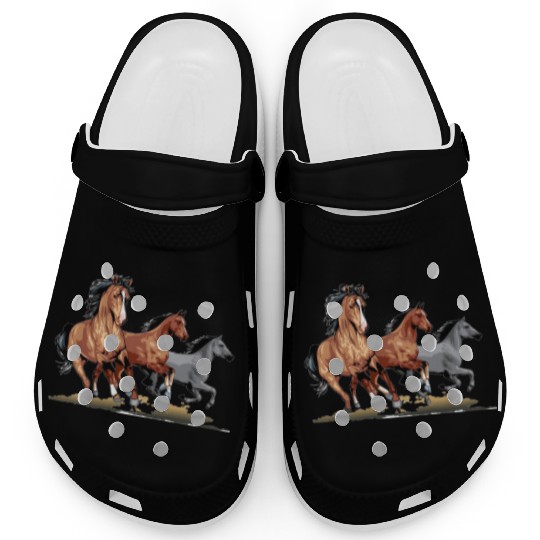 Running Horses - Gift For Horse Lovers Clogs