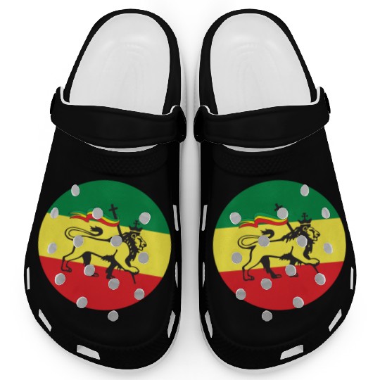 Lion of Judah - Flag of Ethiopia Rastafari Reggae Clogs