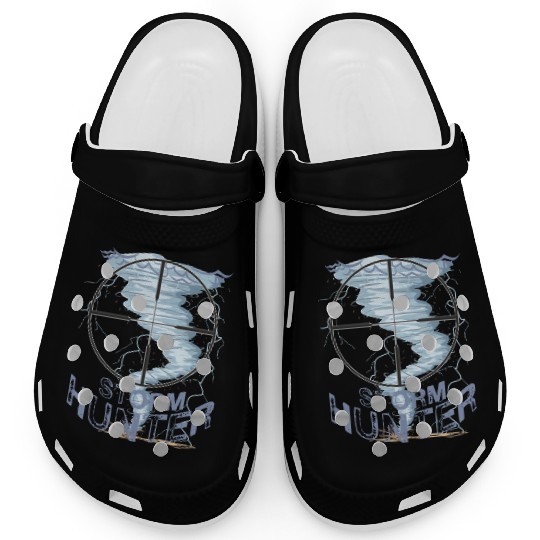 Weather Tornado whirlwind Storm Hunter cool design Clogs