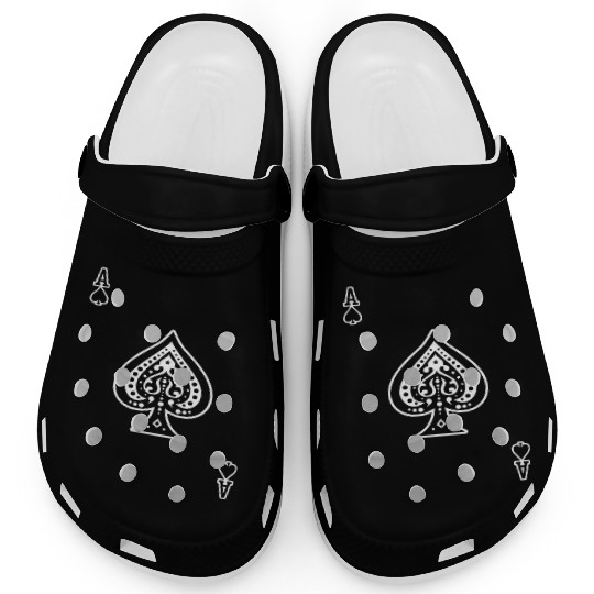 Ace Of Spades Playing Card A o s Aos Black Gamblin Clogs