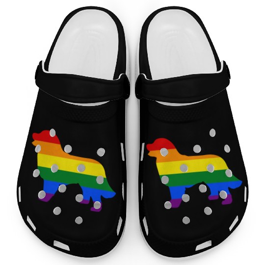 Gay Pride Dog Bernese Mountain Dog Gay Pride Dog Apparel Clogs