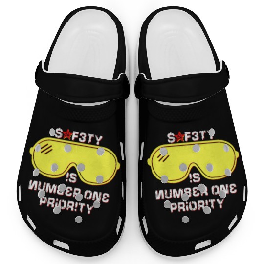 Safety Is Number One Priority - Crazy Russian Hacker Safetyglasses Clogs