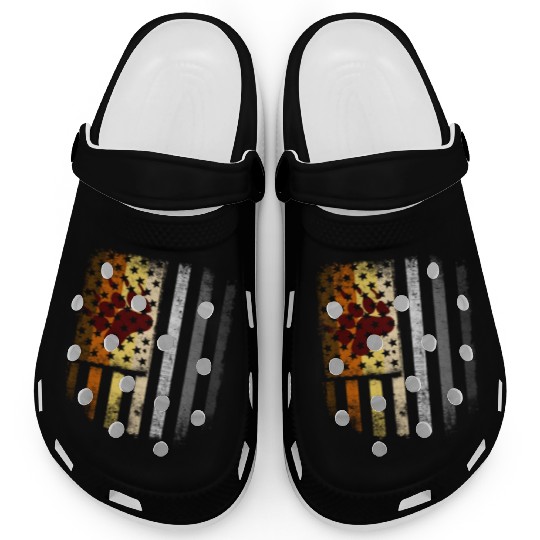 LGBT Gay Bears Pride Flag US Flag Clogs