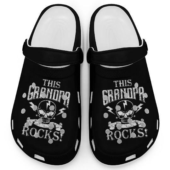 This Grandpa Rocks - skull family rocker Clogs