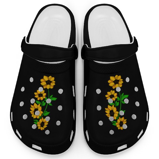sunflower flowers bunch bloom gift idea Clogs