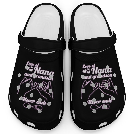 love of nana and grandson never end mother grandma Clogs