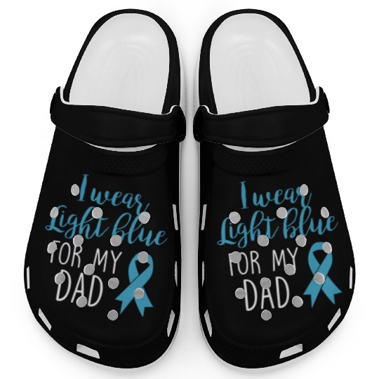 I Wear Light Blue For Dad Clogs Prostate Cancer