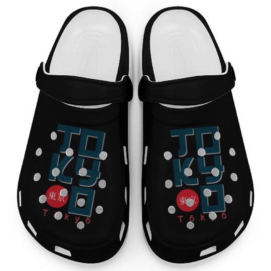 Tokyo Clogs and apparel design effect print,