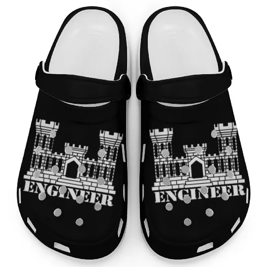 US Army Engineer Branch Insignia Castle Veteran Gr Clogs