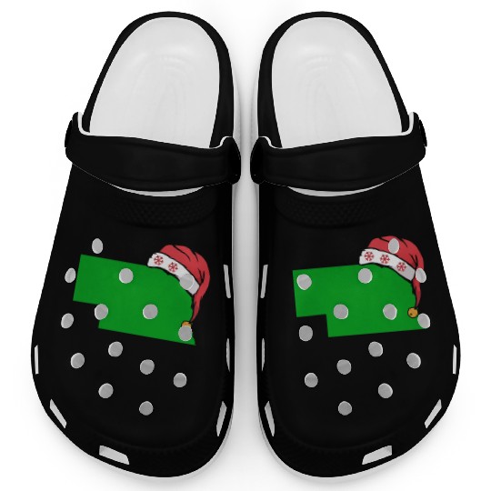 Nebraska Christmas Cute Christmas Gift Green US State Clogs