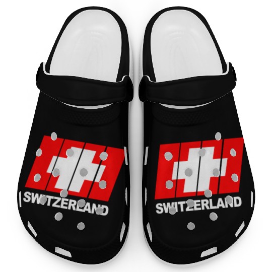 Switzerland Flagg Clogs