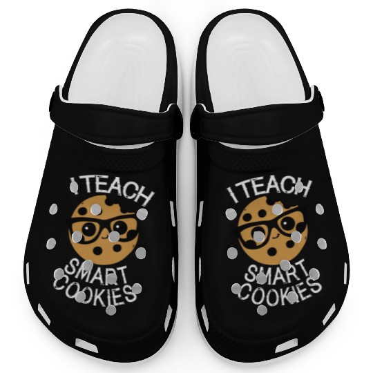 i teach smart cookies nerd Clogs funny chef
