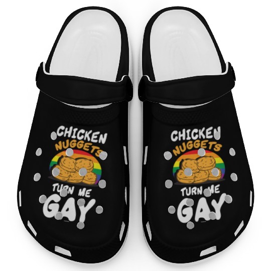 Funny Chicken Nuggets LGBT Clogs