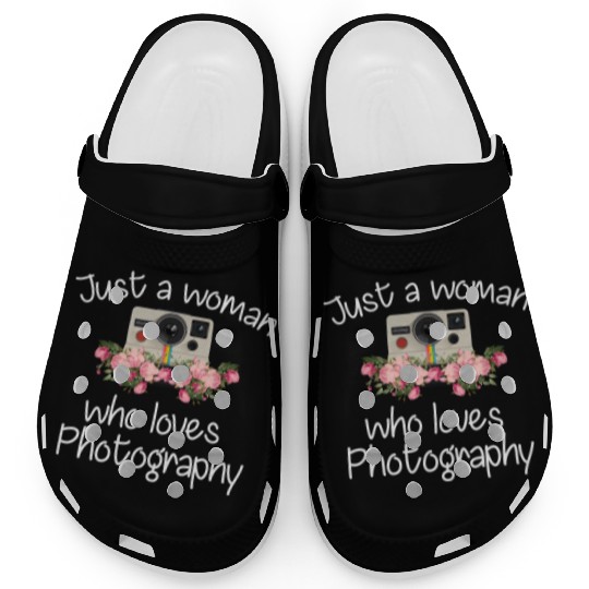 Just A Woman Who Loves Photography Clogs