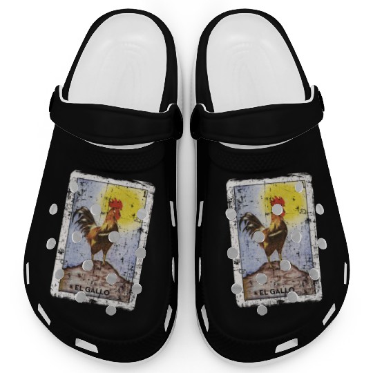 El Gallo Mexican Loteria Bingo Card Clogs
