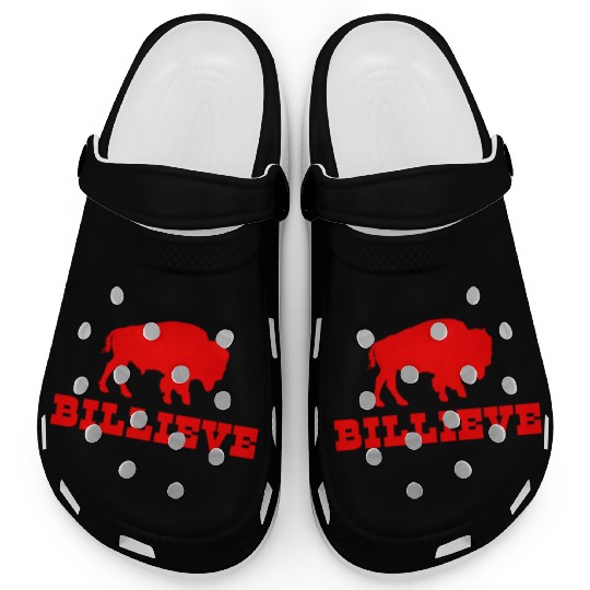 Bills Mafia Billieve - Buffalo Football Clogs