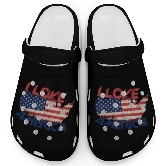 I LOVE AMERICA Clogs