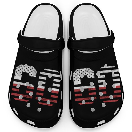 Retro USA Number 60 College Baseball Jersey Clogs