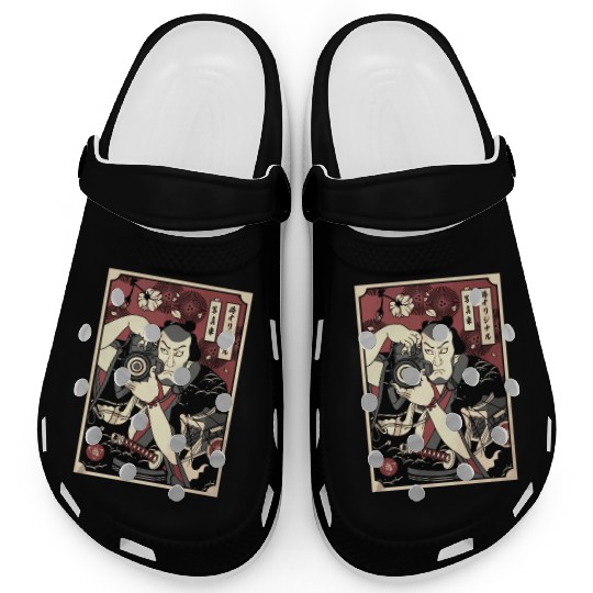 PHOTOGRAPHER SAMURAI MEN PICTURE JAPANESE Clogs