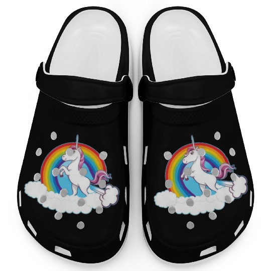 Rainbow Unicorn Love Clogs