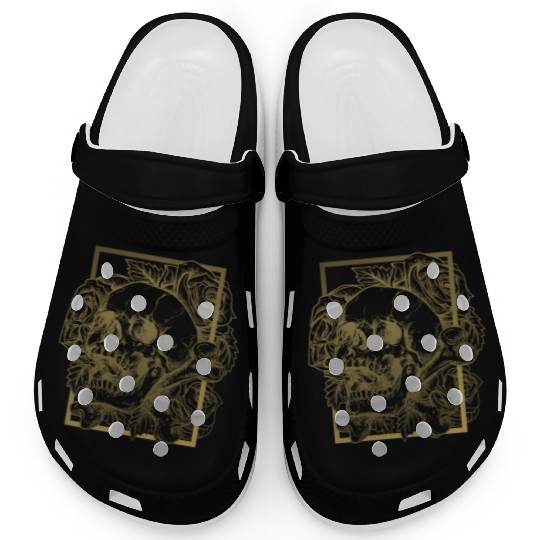 skull and roses Clogs