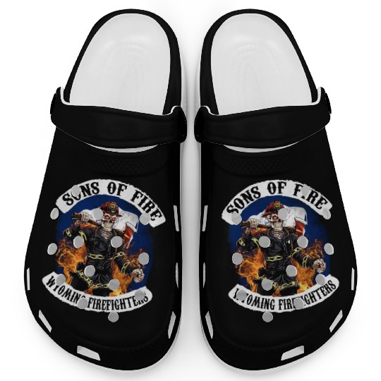 sons of fire wyoming firefighter Clogs