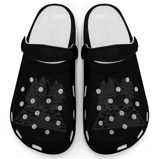 hipster forest river geometric Clogs