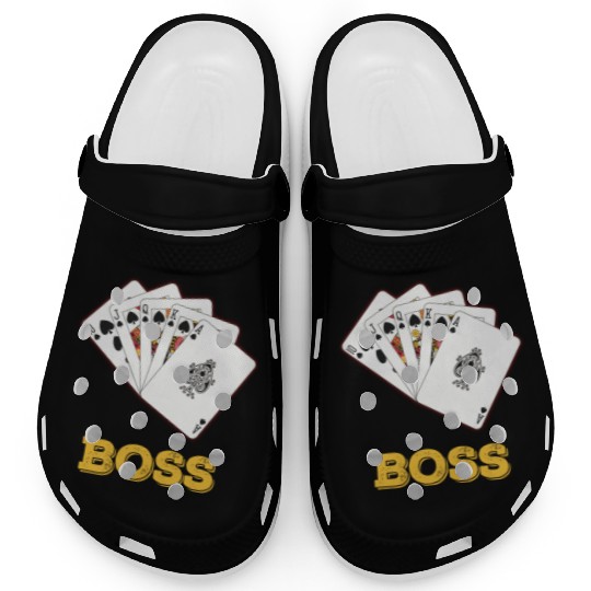 Boss Jack Queen King Ace Funny Gift Clogs