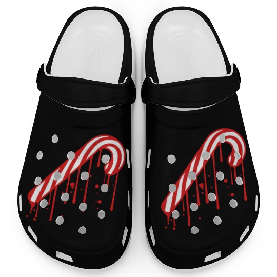 drop graffiti melt stamp candy cane tasty candy su Clogs