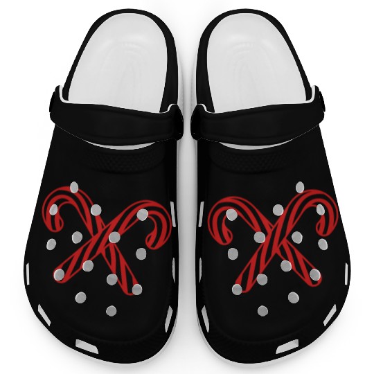 cross 2 candy cane x delicious candy sugar sweet h Clogs