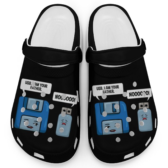 Floppy Disc USB Data Nerd Computer Science Gift Clogs
