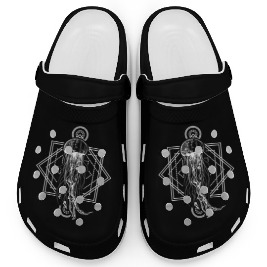 Jellyfish geometric Signs Symbols Cool Art Clogs