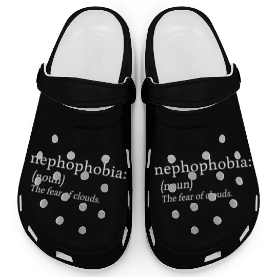 Nephophobia Weather Phobia Clouds Anxiety Gift Clogs