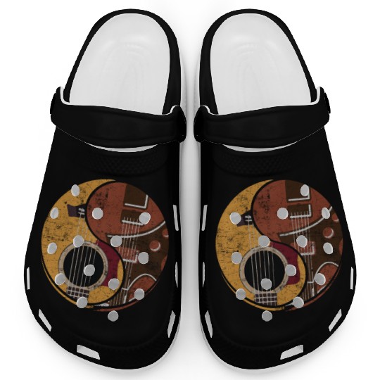 Guitar Ying Yang Music Guitar Player Gift Clogs