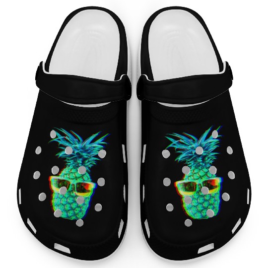 EDM Pineapple EDM Trippy Neon Rave Clogs