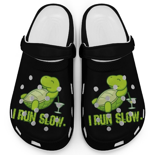 I'm slowly running turtle gift Clogs