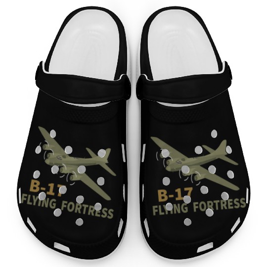 B17 Flying Fortress Bomber WW2 Airplane product Clogs