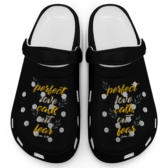 Perfect love quote gift Clogs