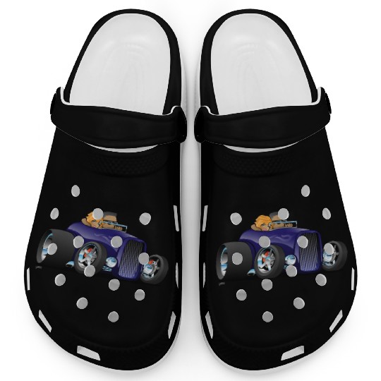 Highboy hot rod deep purple roadster Clogs