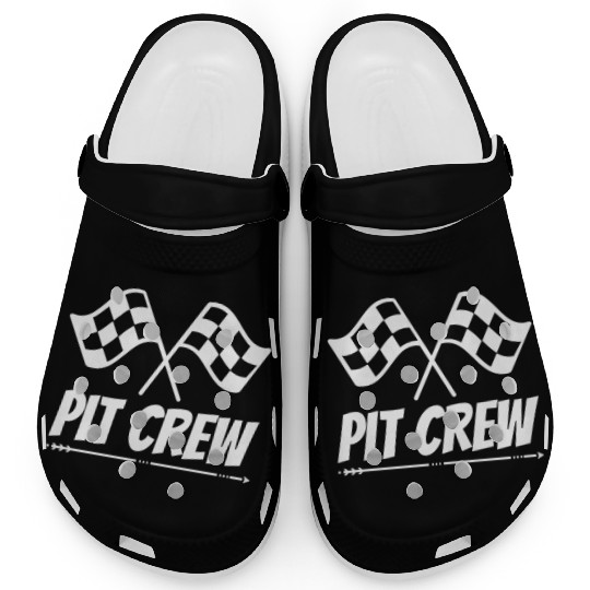 Pit Crew Funny Racing Design for Hotrod Track Clogs
