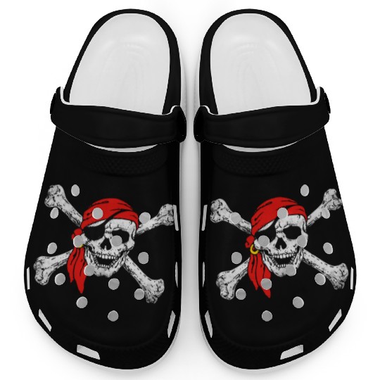 Pirate Skull Crossbones Clogs
