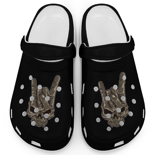 Devil Horns Sign | Heavy Metal Hand Gesture Music Clogs